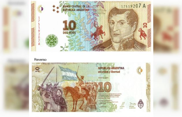Comenzó a circular el nuevo billete de 10 pesos