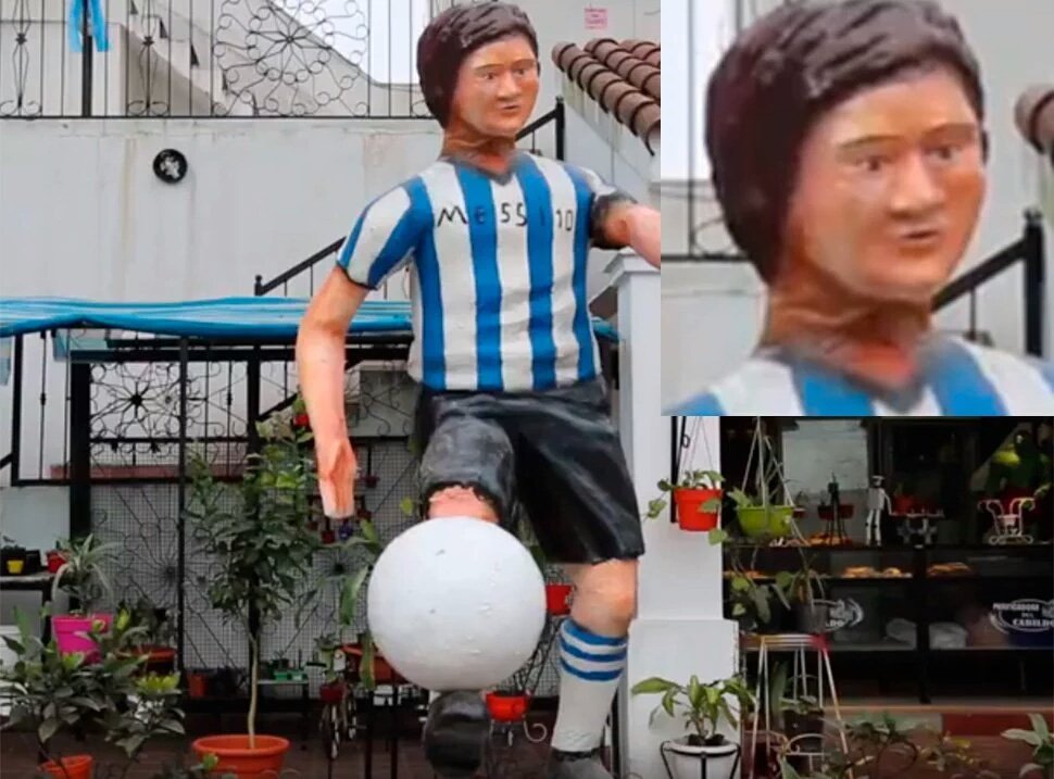 La estatua de Messi en Famaillá que se viralizó con memes