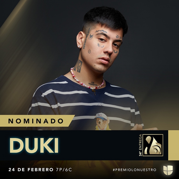 DUKI nominado en los Premios Lo Nuestro 2022