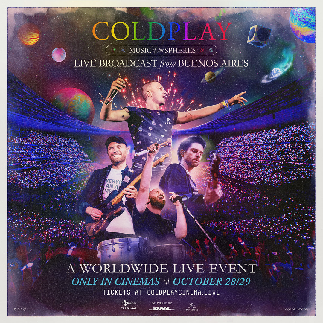 Coldplay anuncia la transmisión en  vivo de sus shows en Buenos Aires en cines de todo el mundo